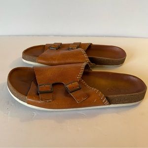Aldo Brown Chunky Leather Sandals Size 8